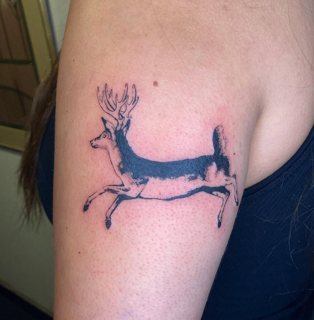 Tattoo by @lemon.inkade — black_and_grey, illustrative