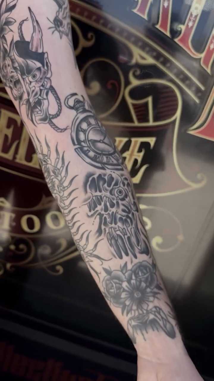 Tattoo by @_gvthicink — black_and_grey