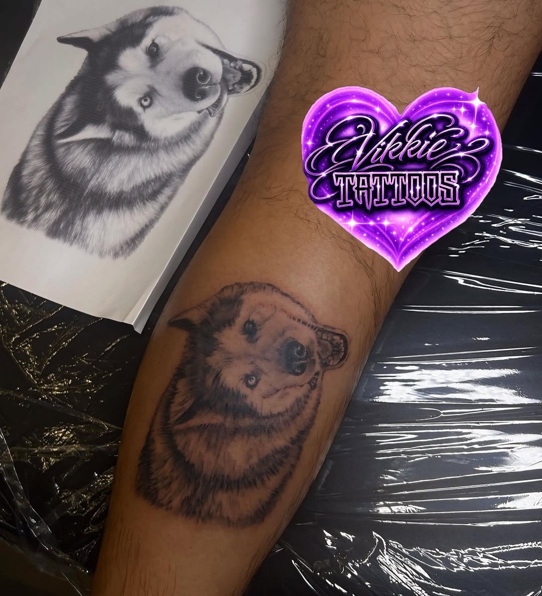 Tattoo by @vikkietattoos — realism, black_and_grey
