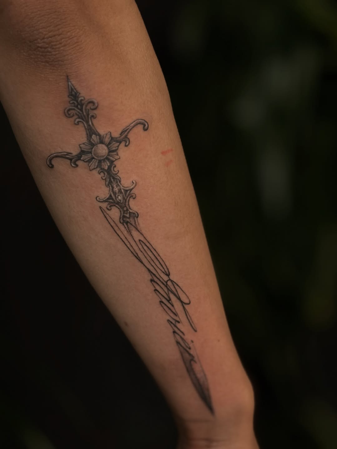 Tattoo by @melvious._.tats β fine_line, lettering_script