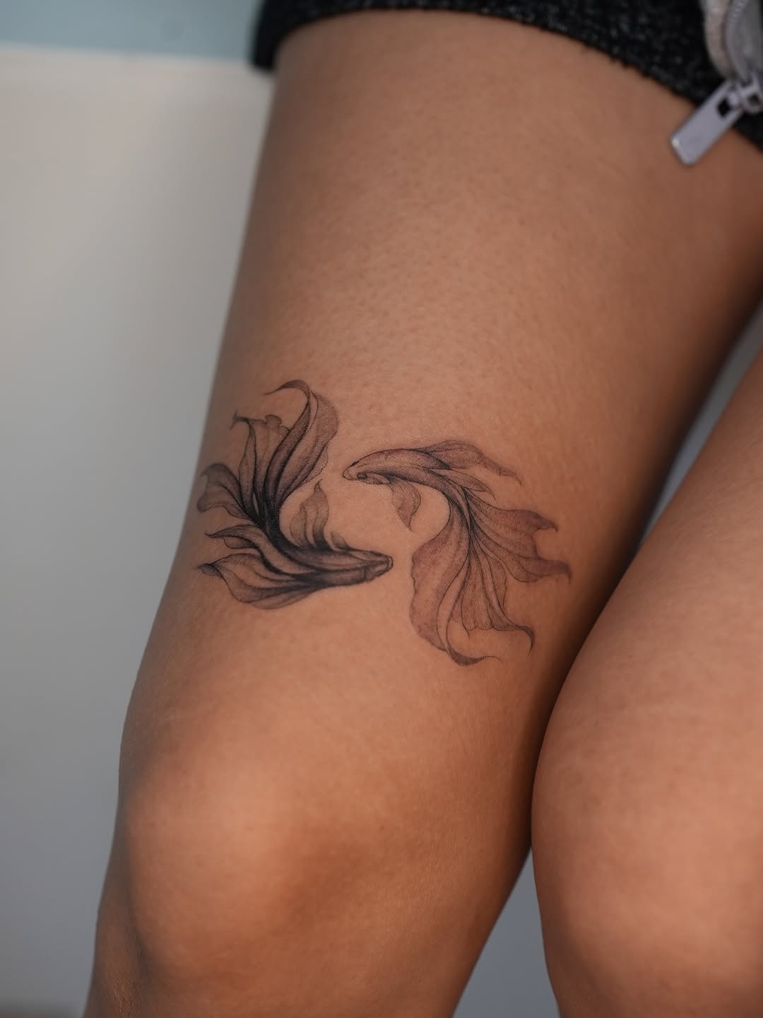Tattoo by @xiu.tattoos — fine_line, black_and_grey