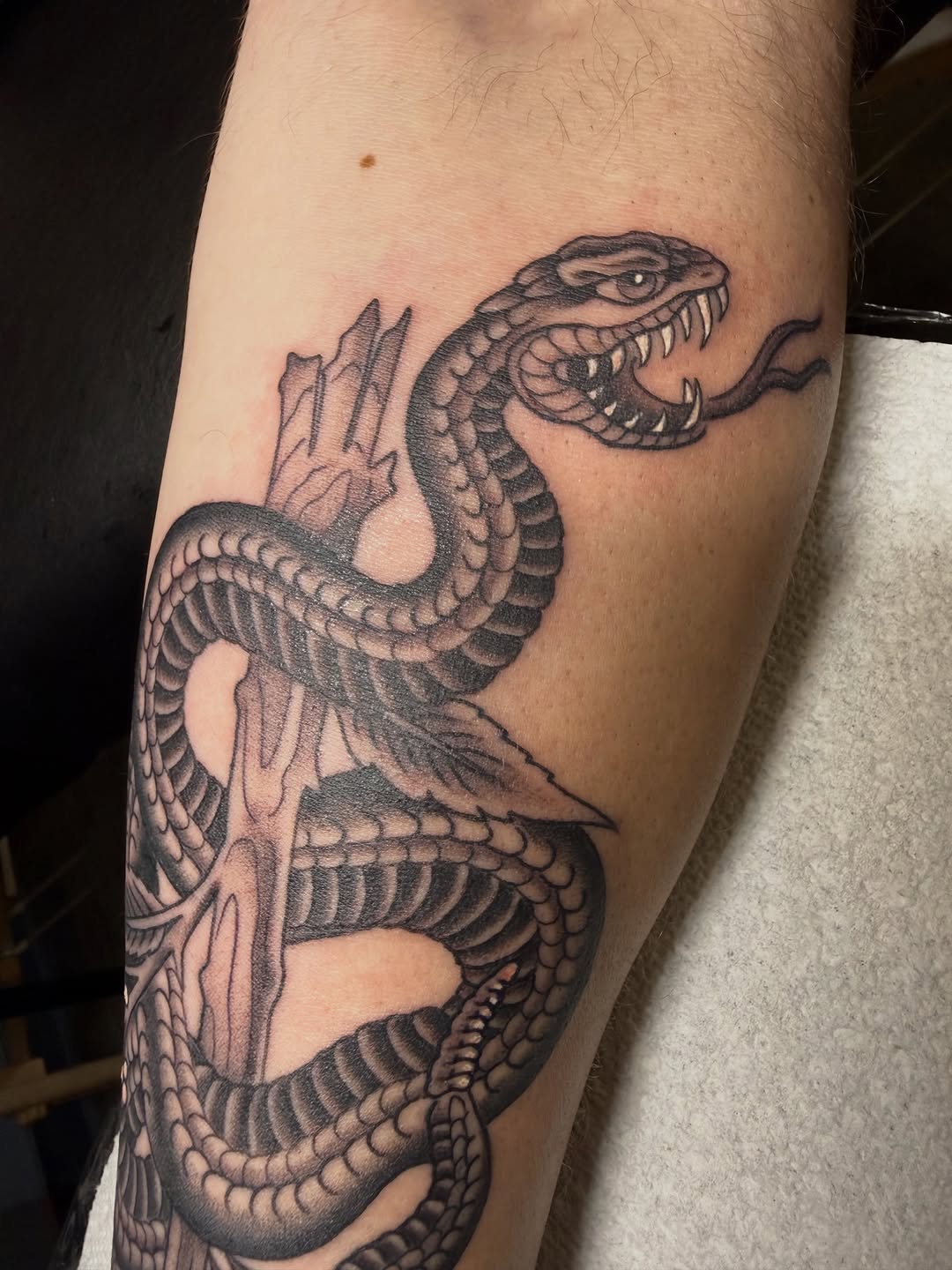 Tattoo by @sadgirltx — black_and_grey, illustrative