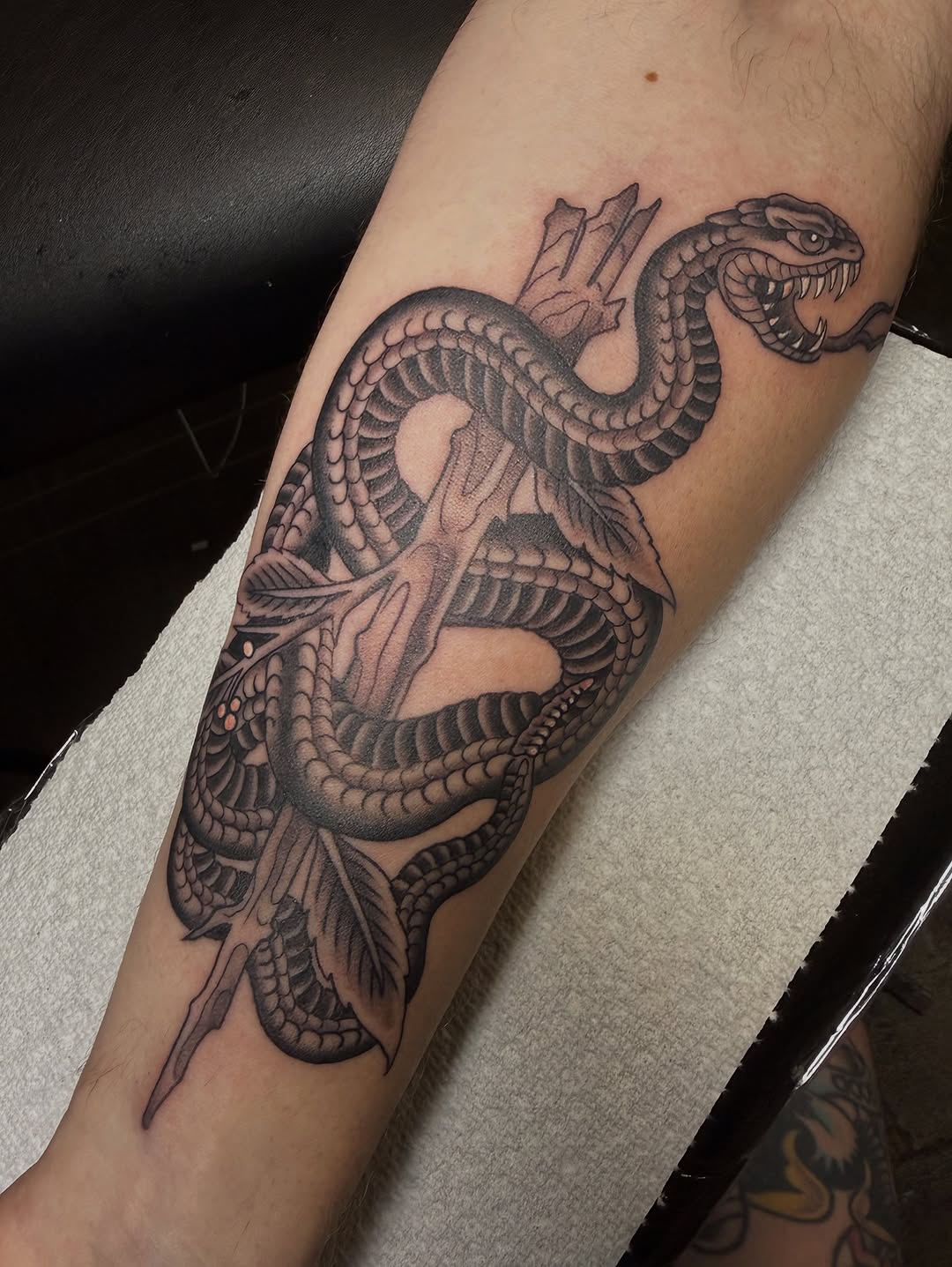 Tattoo by @sadgirltx — american_traditional, black_and_grey