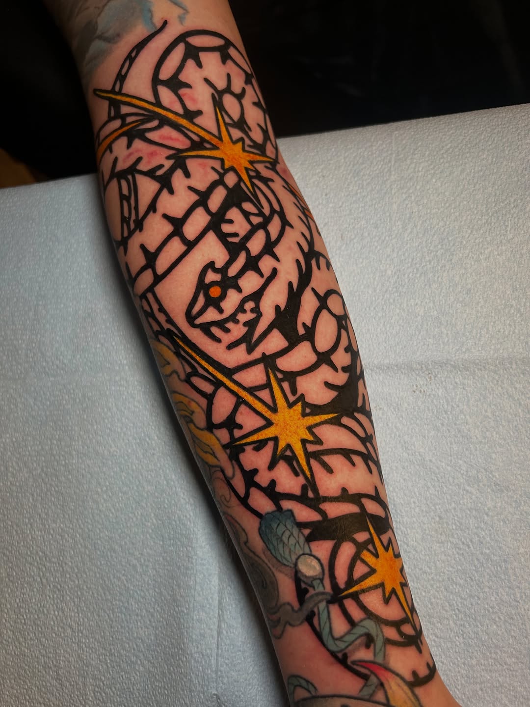 Tattoo by @catzilla_tattoos — blackwork, new_school