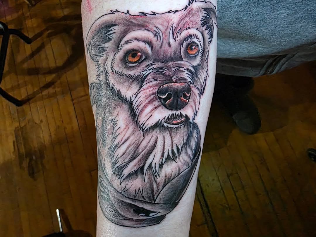 Tattoo by @bearthedemo — realism, black_and_grey