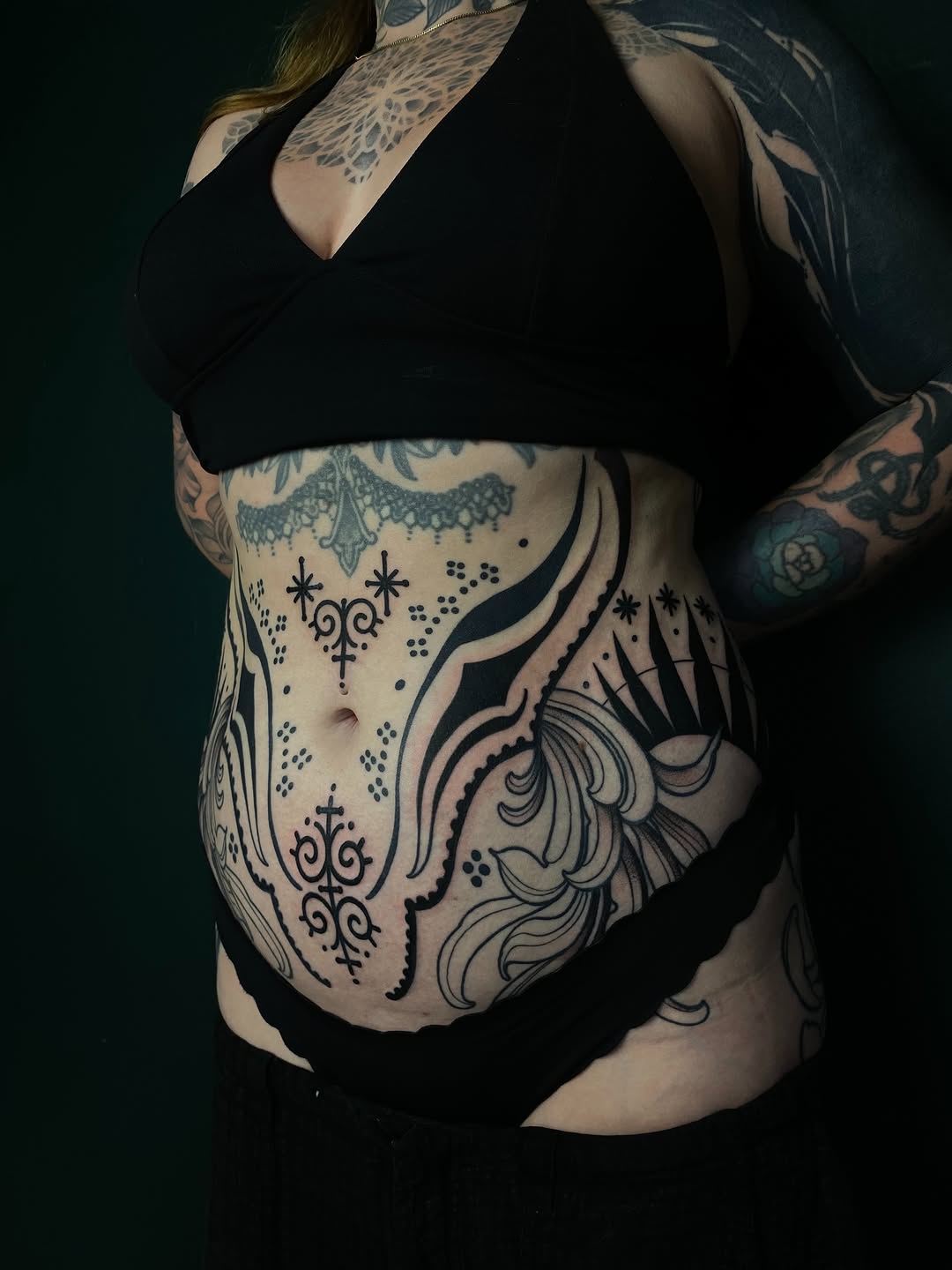 Tattoo by @bimtxtt — blackwork, ornamental