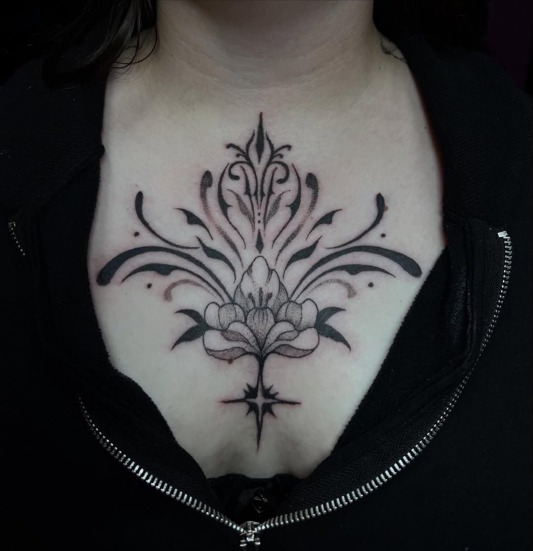 Tattoo by @olivia__tattoos — illustrative, black_and_grey
