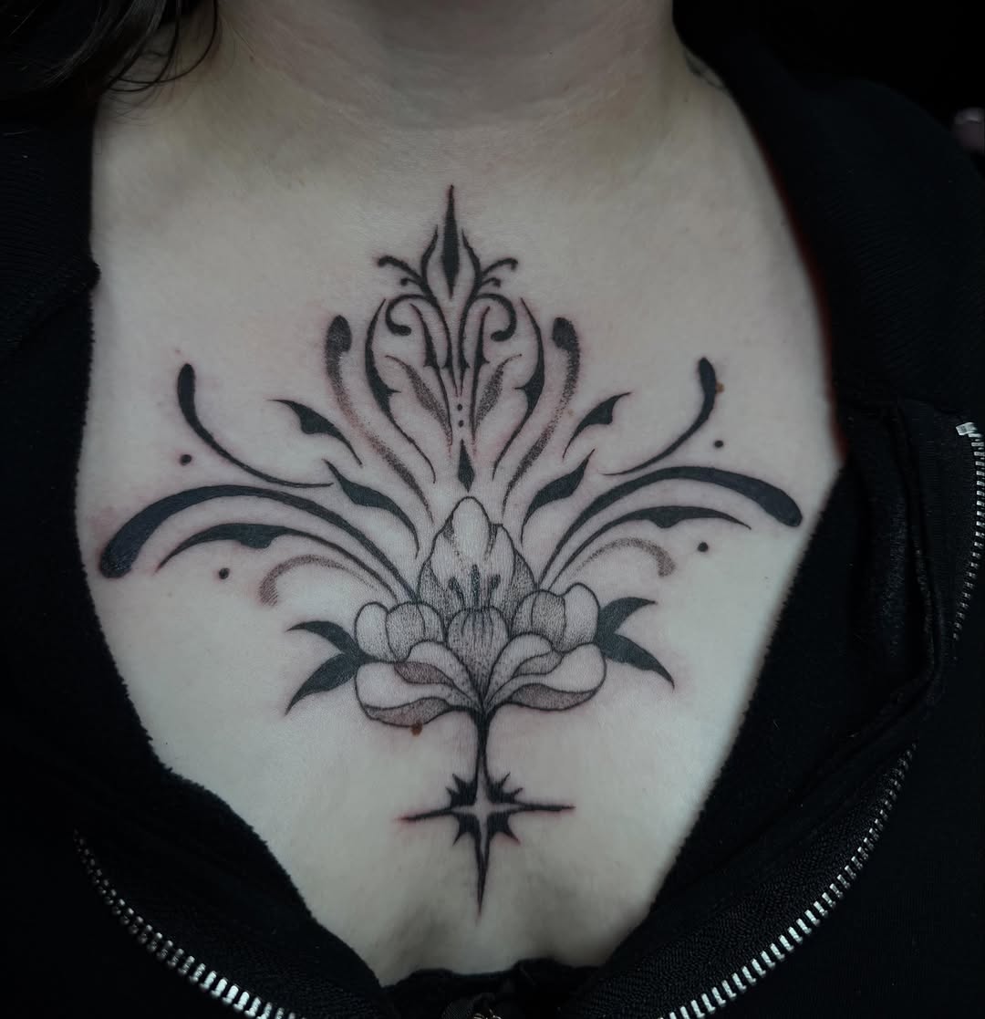 Tattoo by @olivia__tattoos — blackwork, ornamental