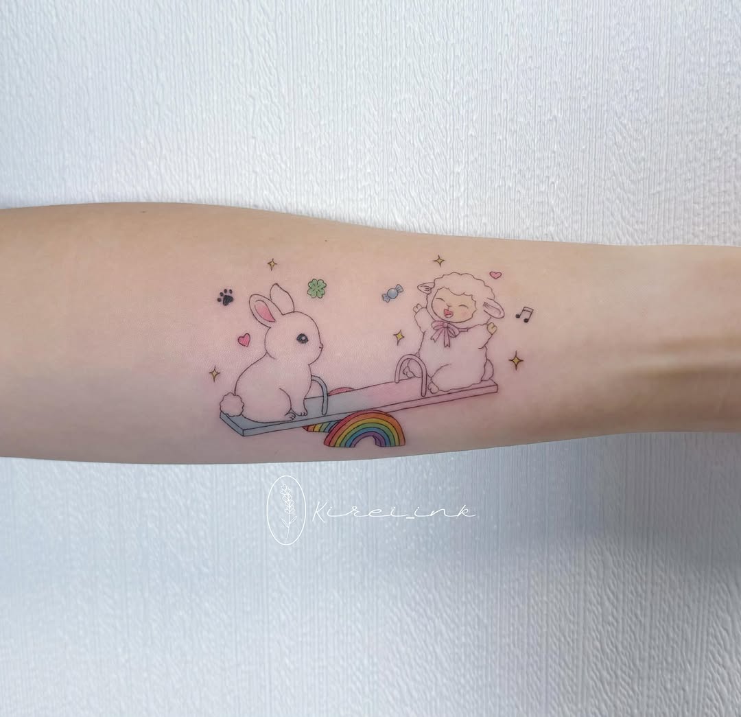 Tattoo by @kireiink_rose — fine_line, anime