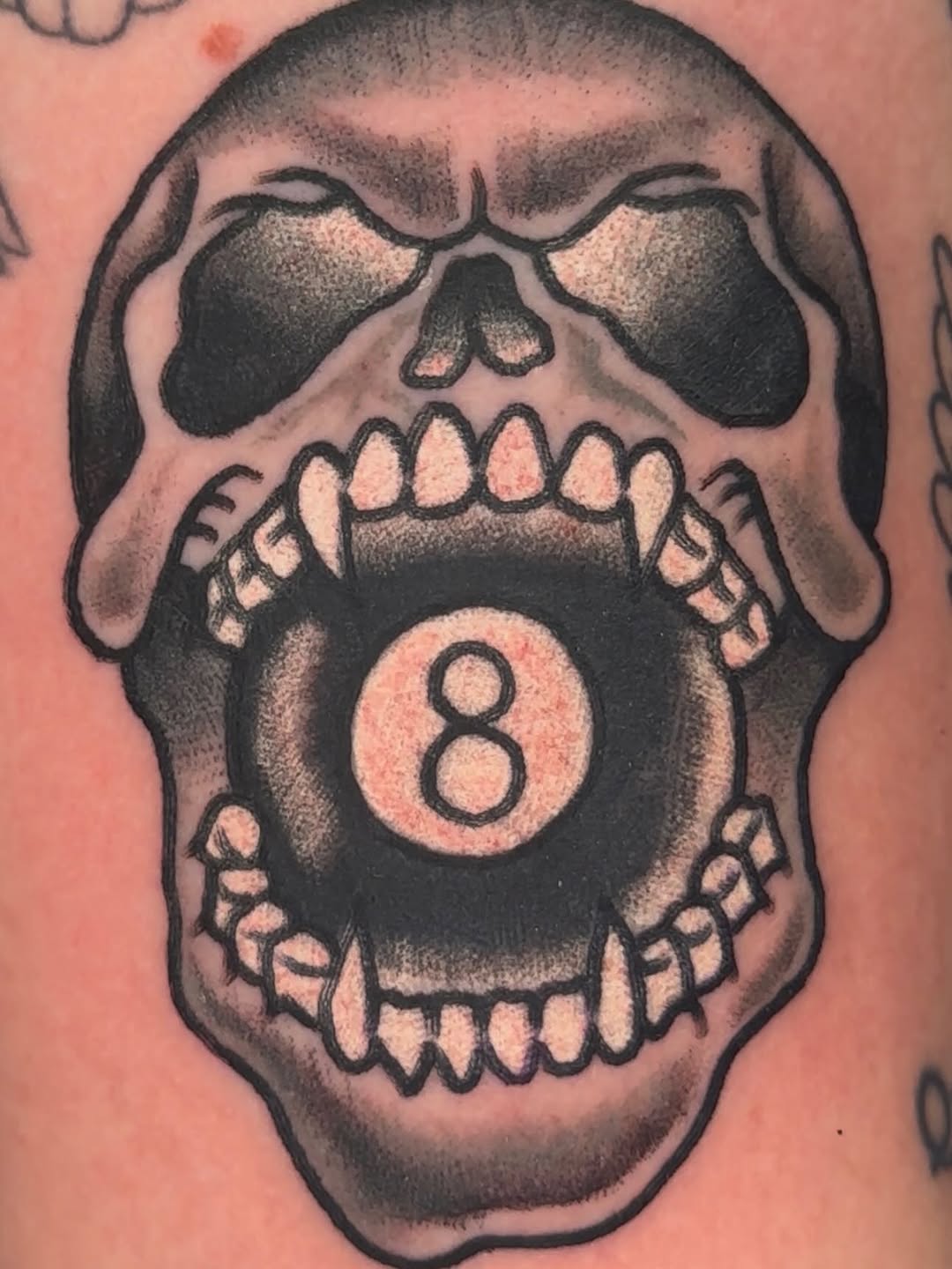 Tattoo by @weepingolive — american_traditional, black_and_grey