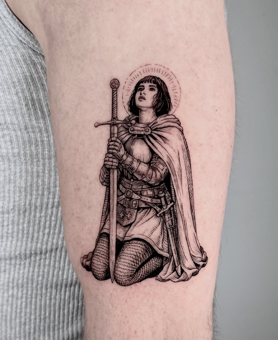 Tattoo by @krueger.ink — black_and_grey, illustrative