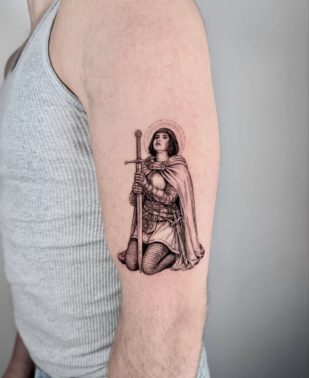Tattoo by @krueger.ink — black_and_grey, illustrative