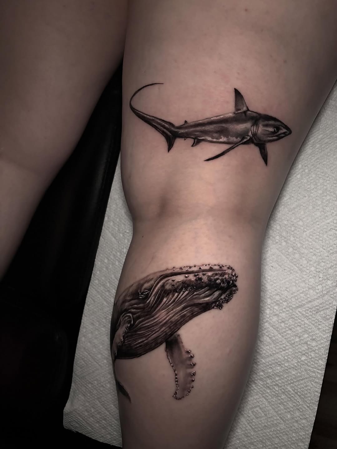 Tattoo by @ashleydenisetattoos β realism, black_and_grey