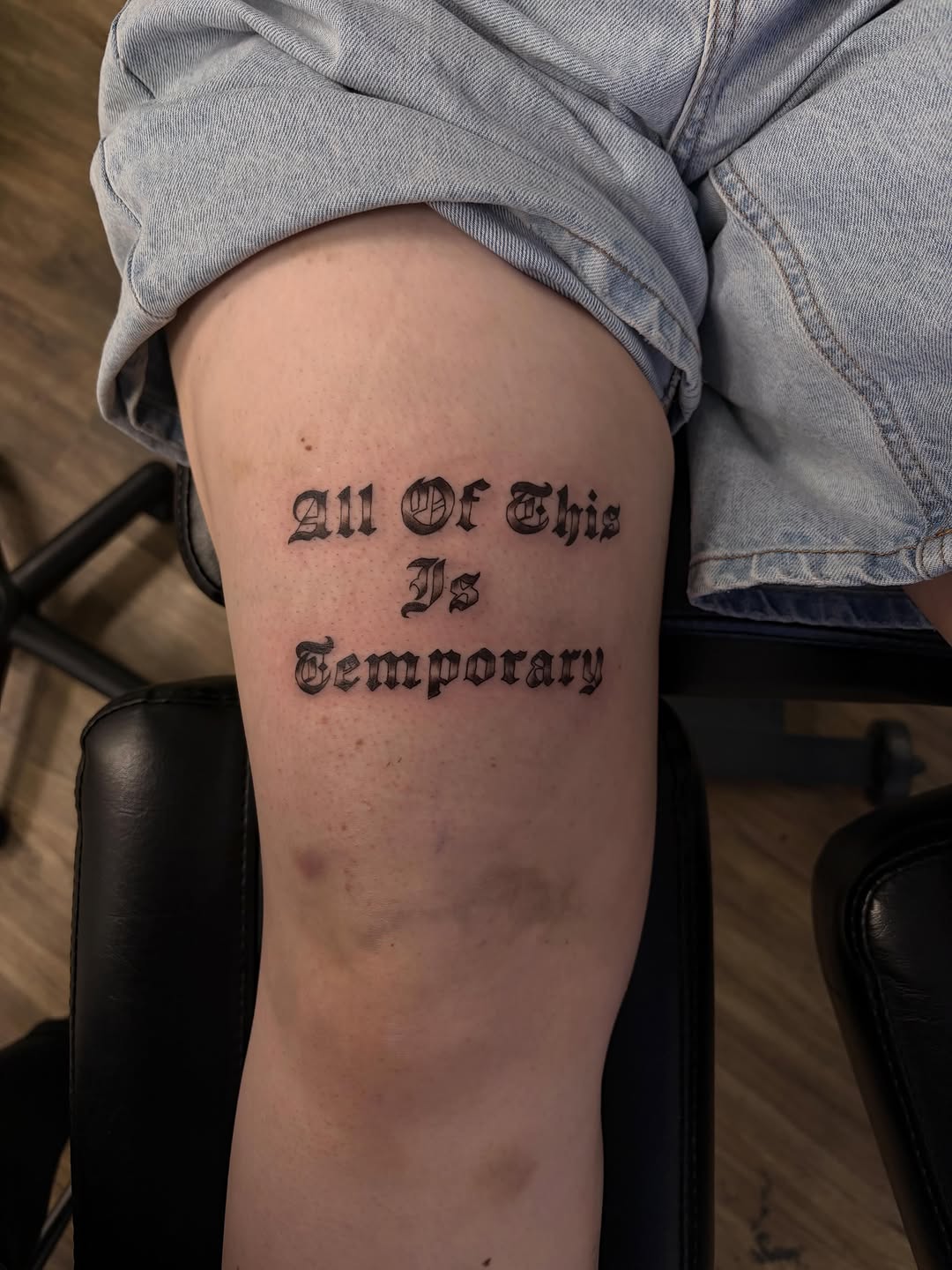 Tattoo by @breannatattoos — lettering_script, blackwork