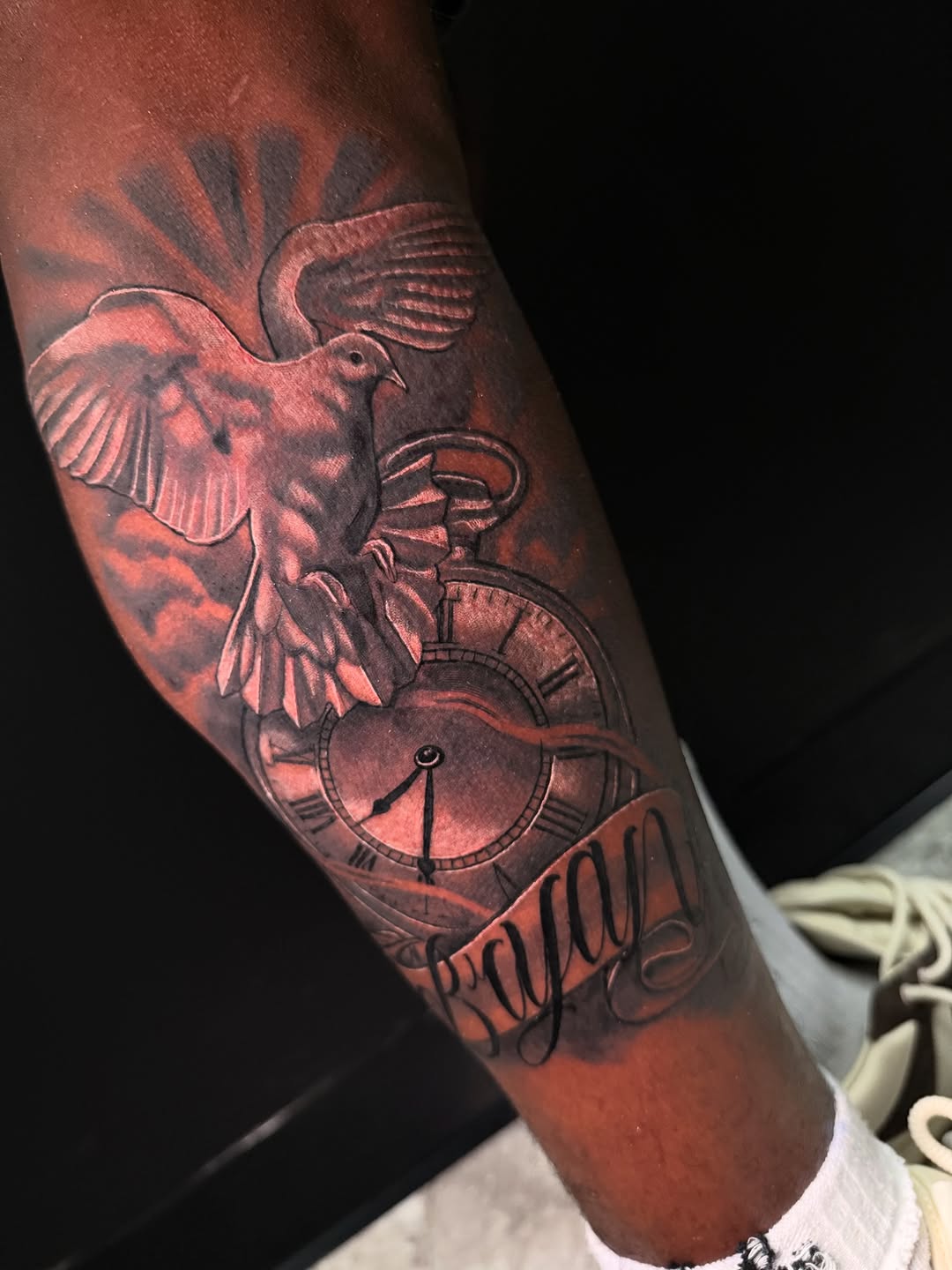Tattoo by @vondr4e — black_and_grey, realism