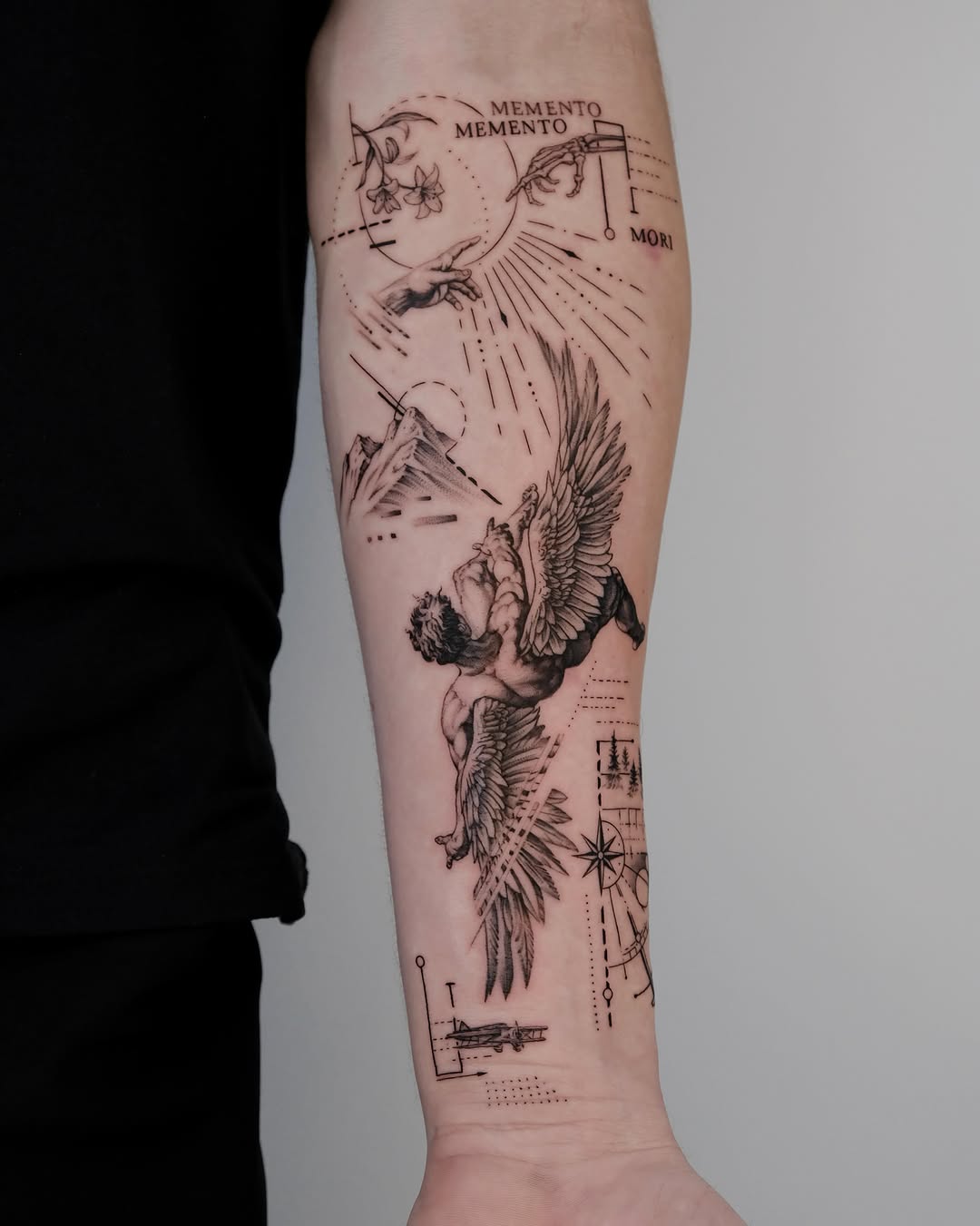 Tattoo by @zaytattoos — illustrative, black_and_grey