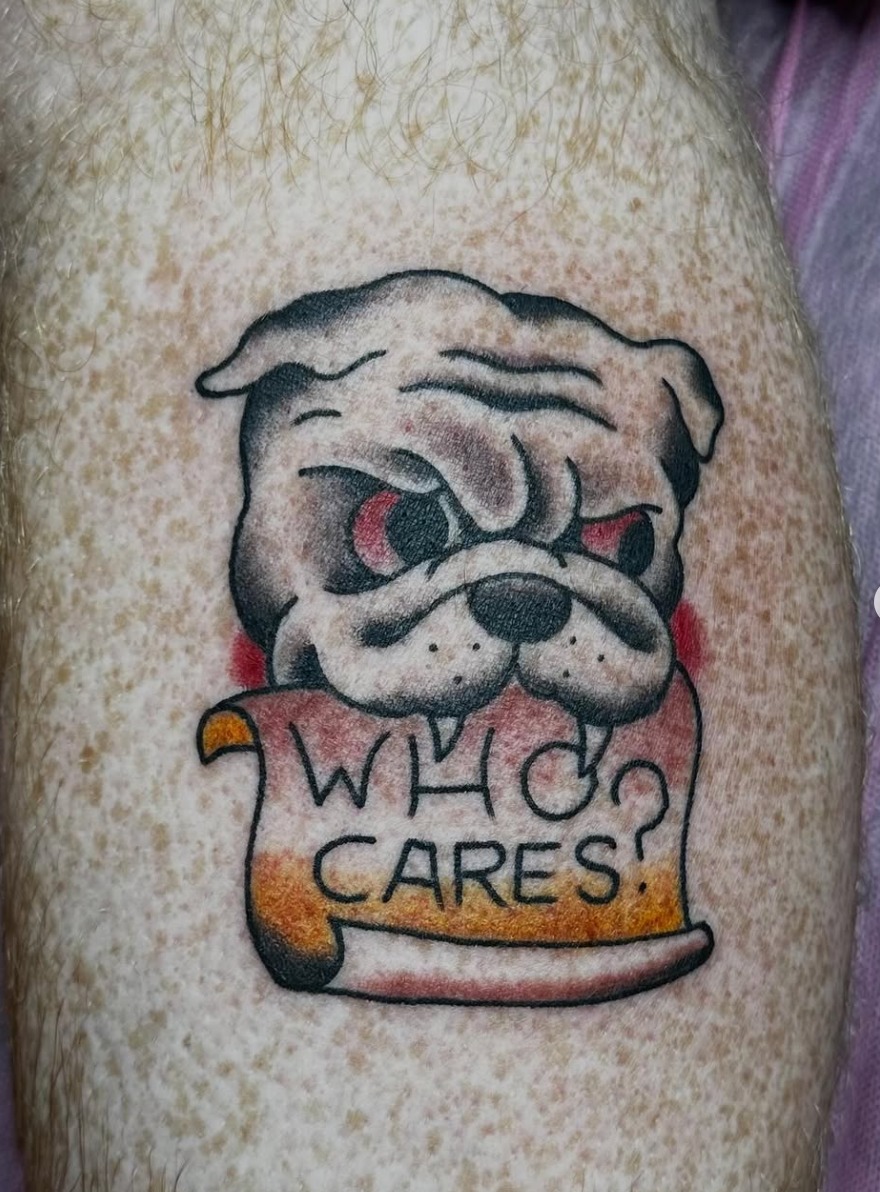 Tattoo by @dorroughtattooer — american_traditional, lettering_script