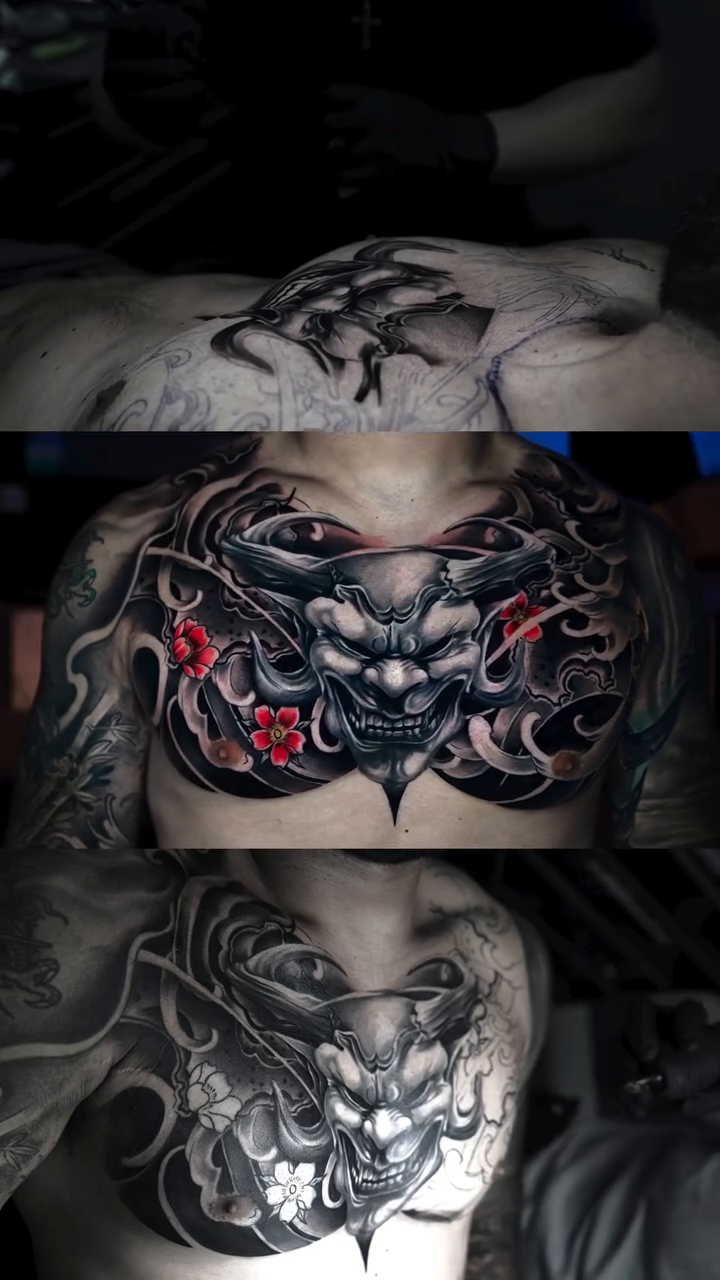 Tattoo by @arttattooandres — japanese_irezumi, black_and_grey