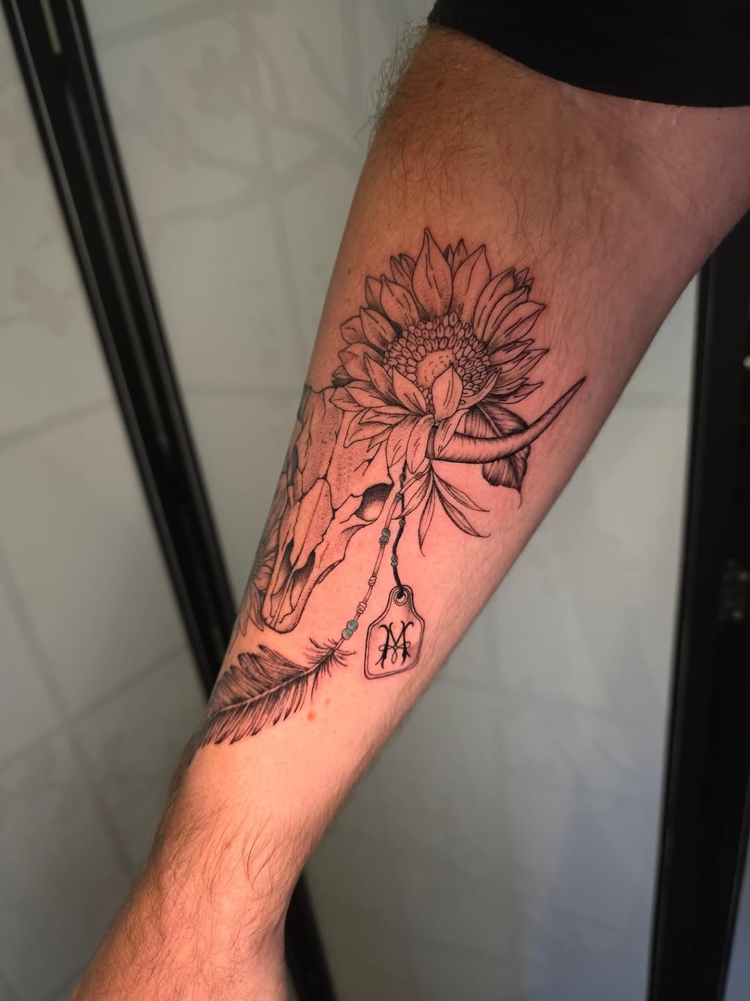 Tattoo by @shades_of_maggie — fine_line, black_and_grey