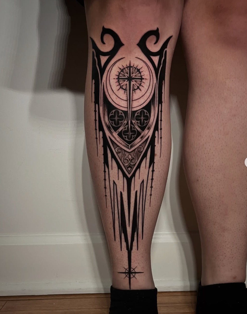 Tattoo by @tattoosbycameronj — blackwork, geometric