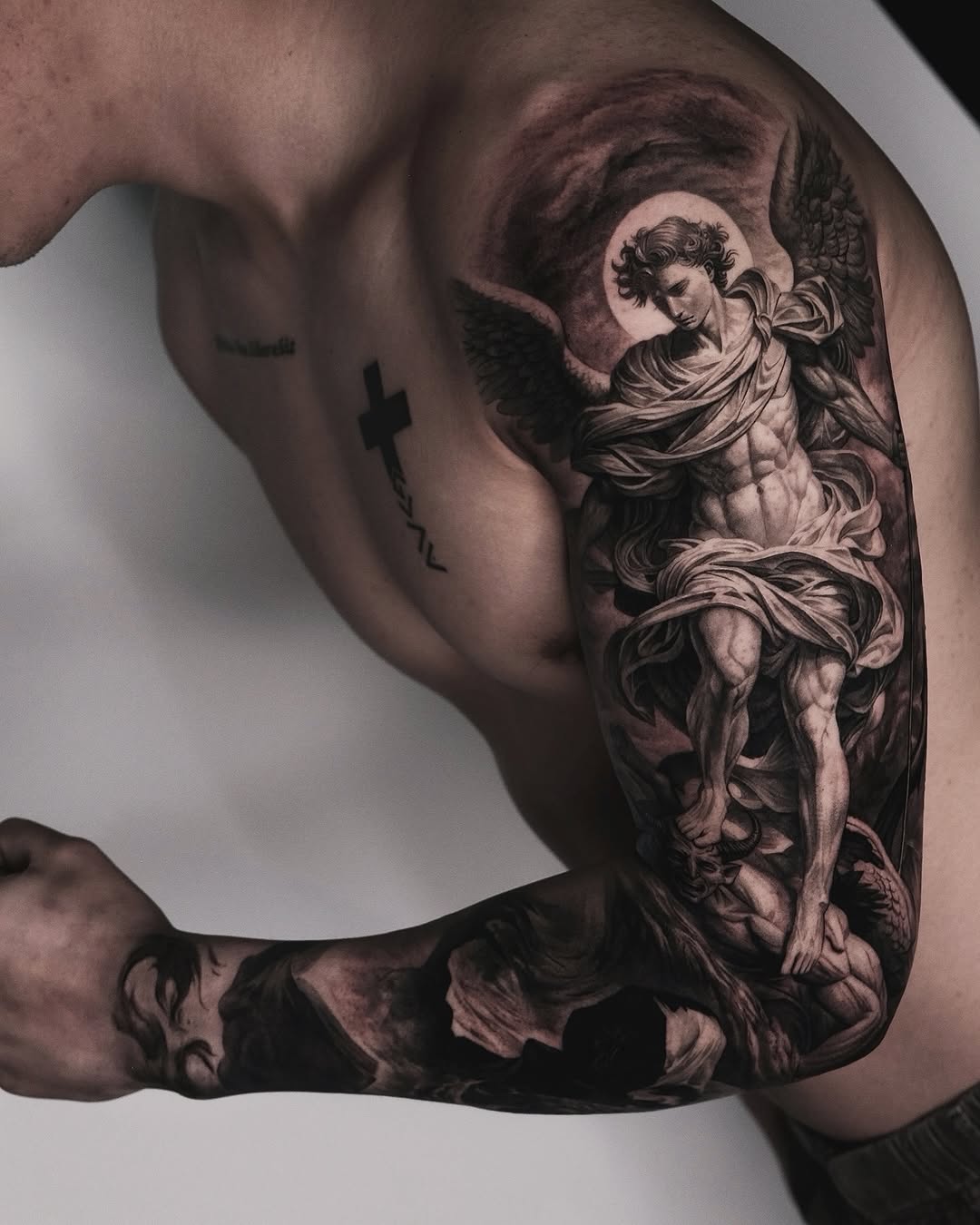 Tattoo by @by.daho โ realism, black_and_grey