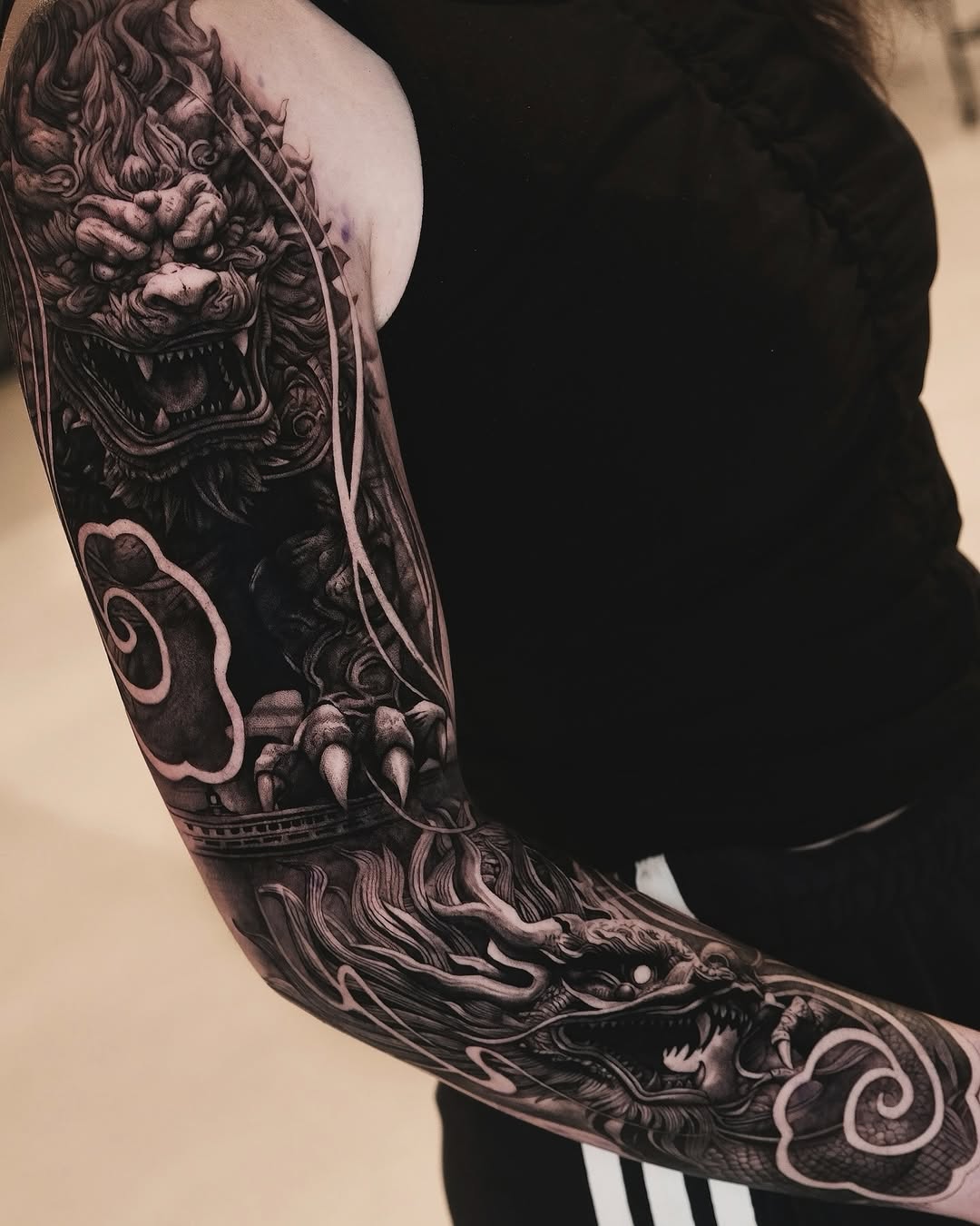 Tattoo by @by.daho โ black_and_grey, realism