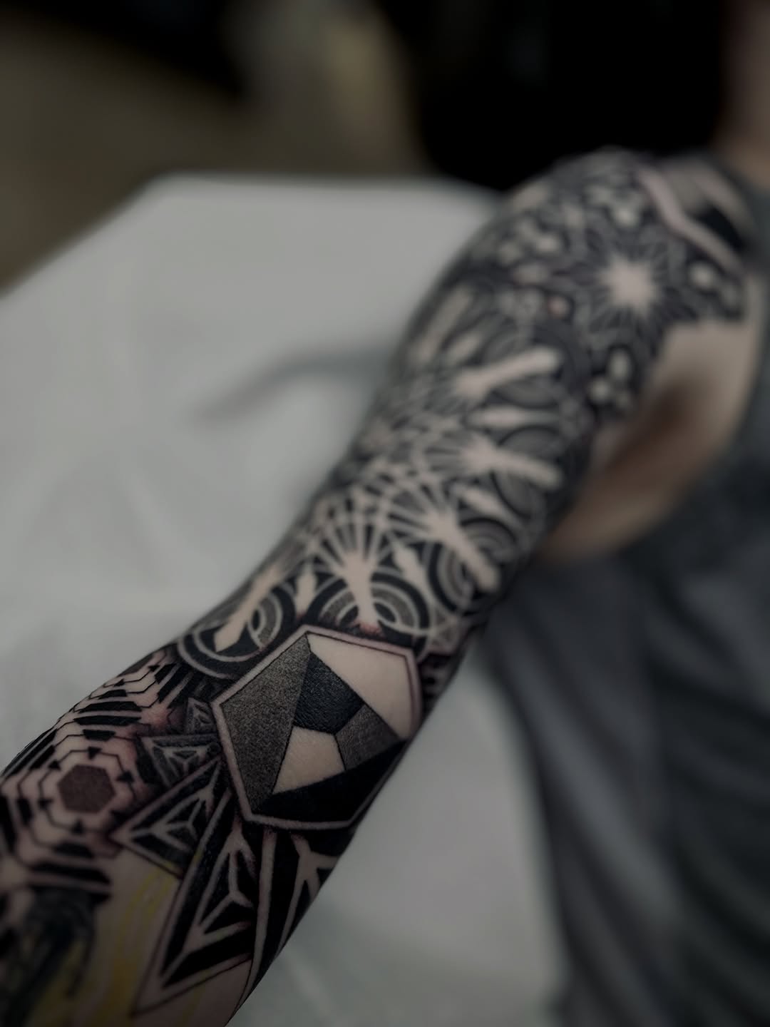 Tattoo by @justinryanxom — geometric, black_and_grey