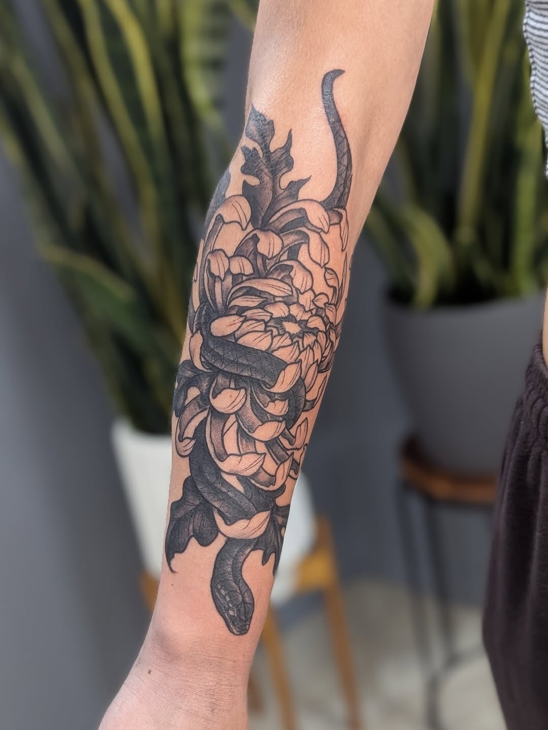 Tattoo by @tattoosbydustinb — japanese_irezumi, black_and_grey