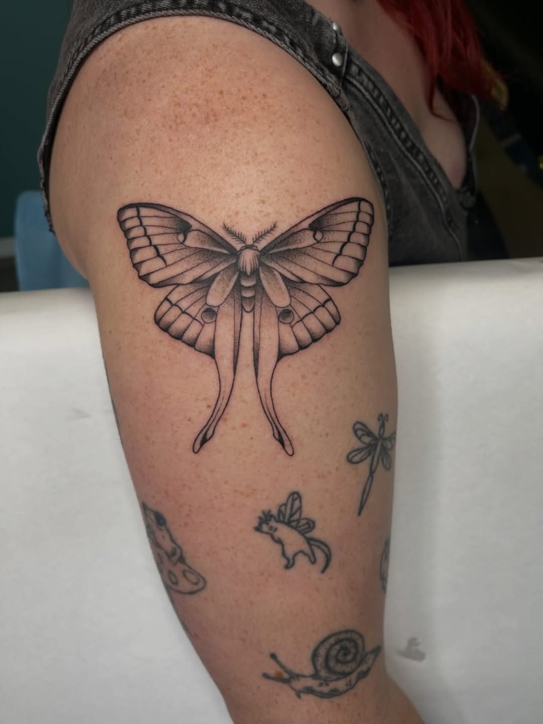 Tattoo by @sappy_tattoos_ — illustrative, black_and_grey