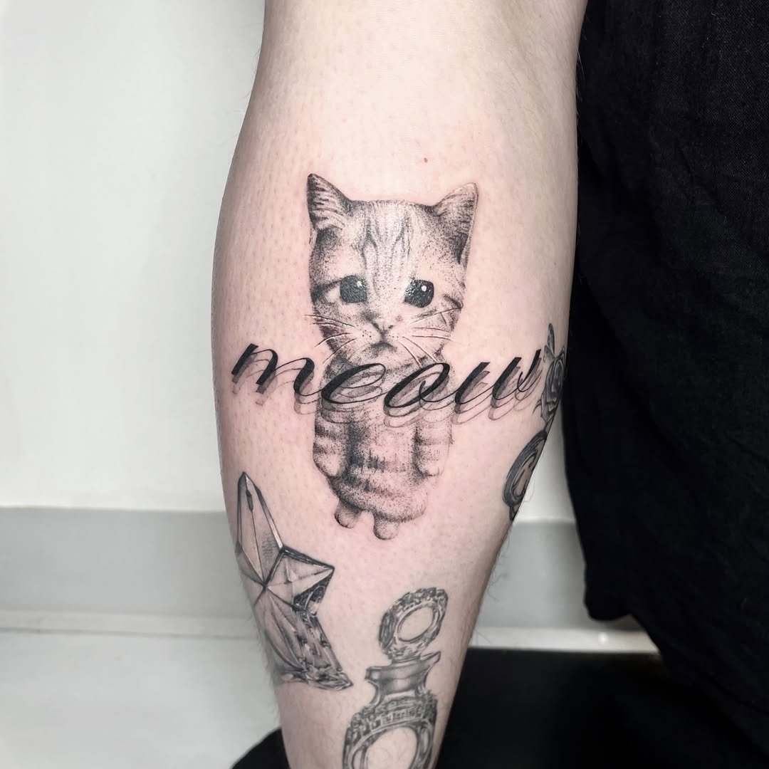 Tattoo by @aurtattoos — realism, lettering_script
