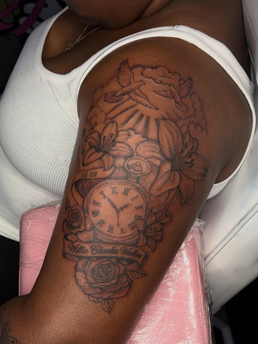 Tattoo by @addicted222inkk_ β black_and_grey