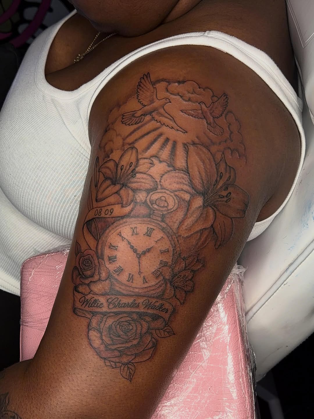 Tattoo by @addicted222inkk_ β black_and_grey