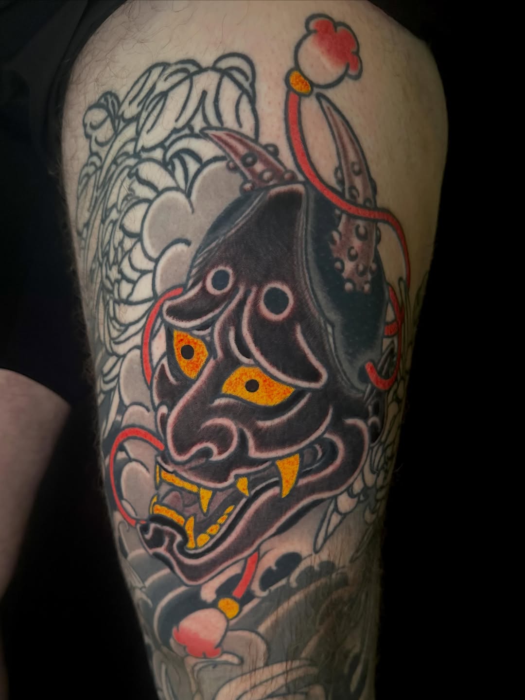 Tattoo by @meanoldtim — japanese_irezumi, black_and_grey