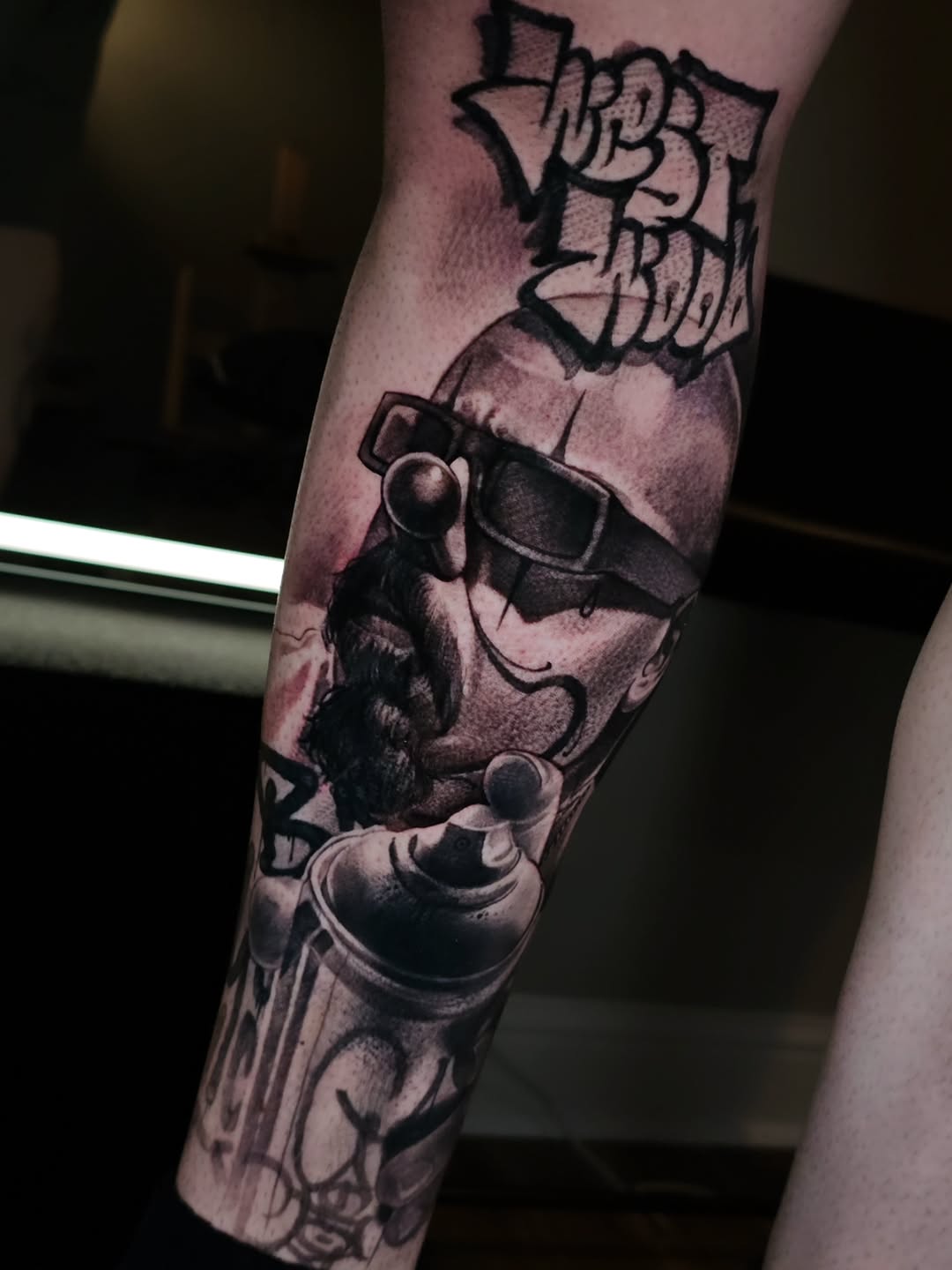 Tattoo by @tattoosmadebysomeone — black_and_grey, lettering_script