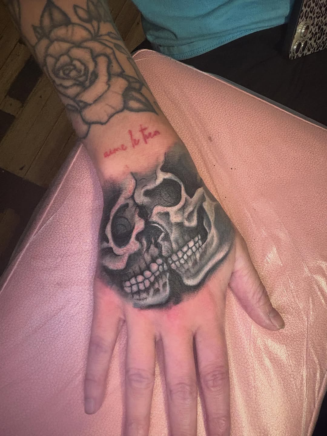 Tattoo by @aubri_aunna_ink — black_and_grey