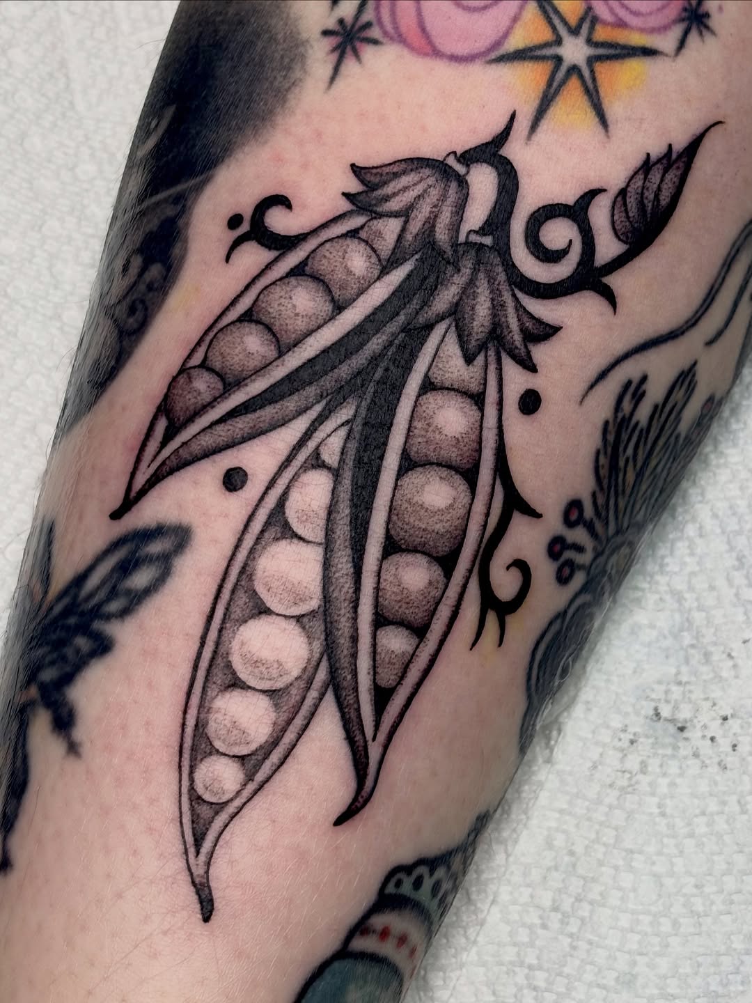 Tattoo by @madisonmakestattoos — illustrative, black_and_grey