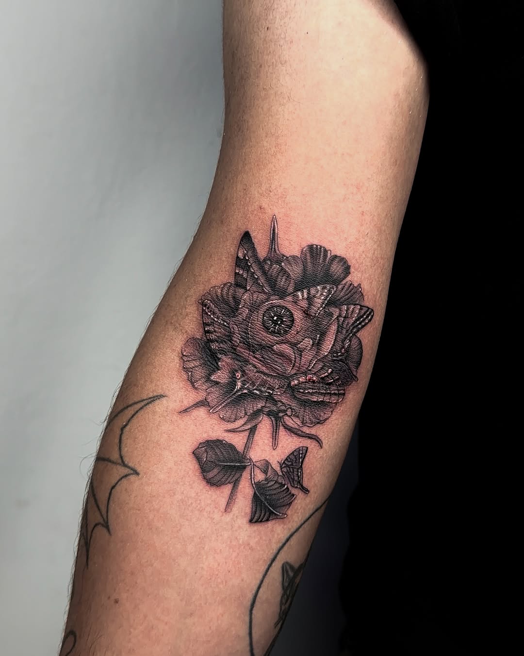 Tattoo by @inkmonic — black_and_grey, realism