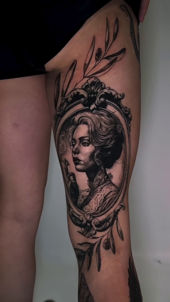 Tattoo by @mad_ak._.ink — black_and_grey, realism