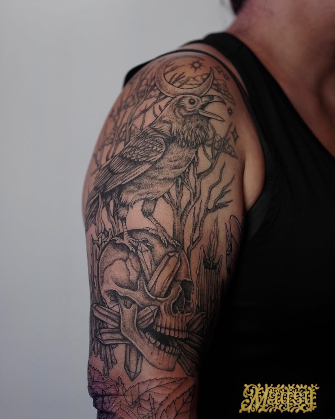 Tattoo by @artofmagsy — black_and_grey, realism