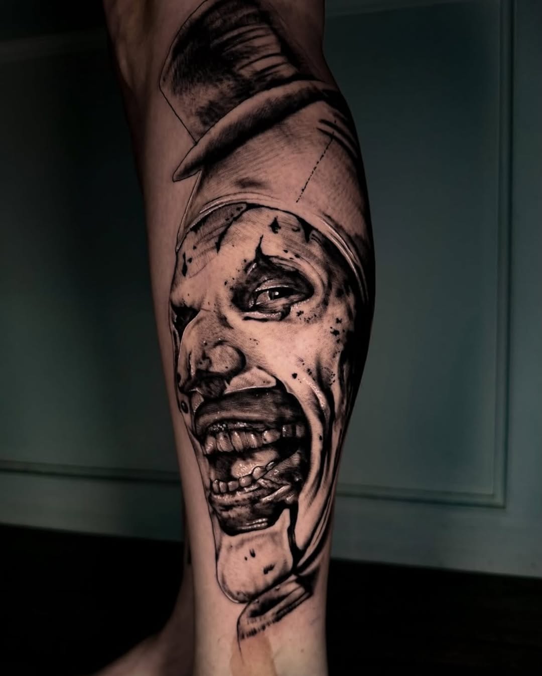 Tattoo by @black_juju_tattoos — dark_realism, black_and_grey