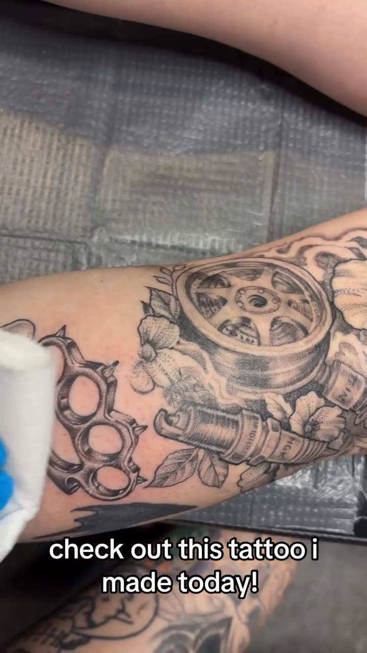 Tattoo by @rottenronnietattoos — black_and_grey, realism