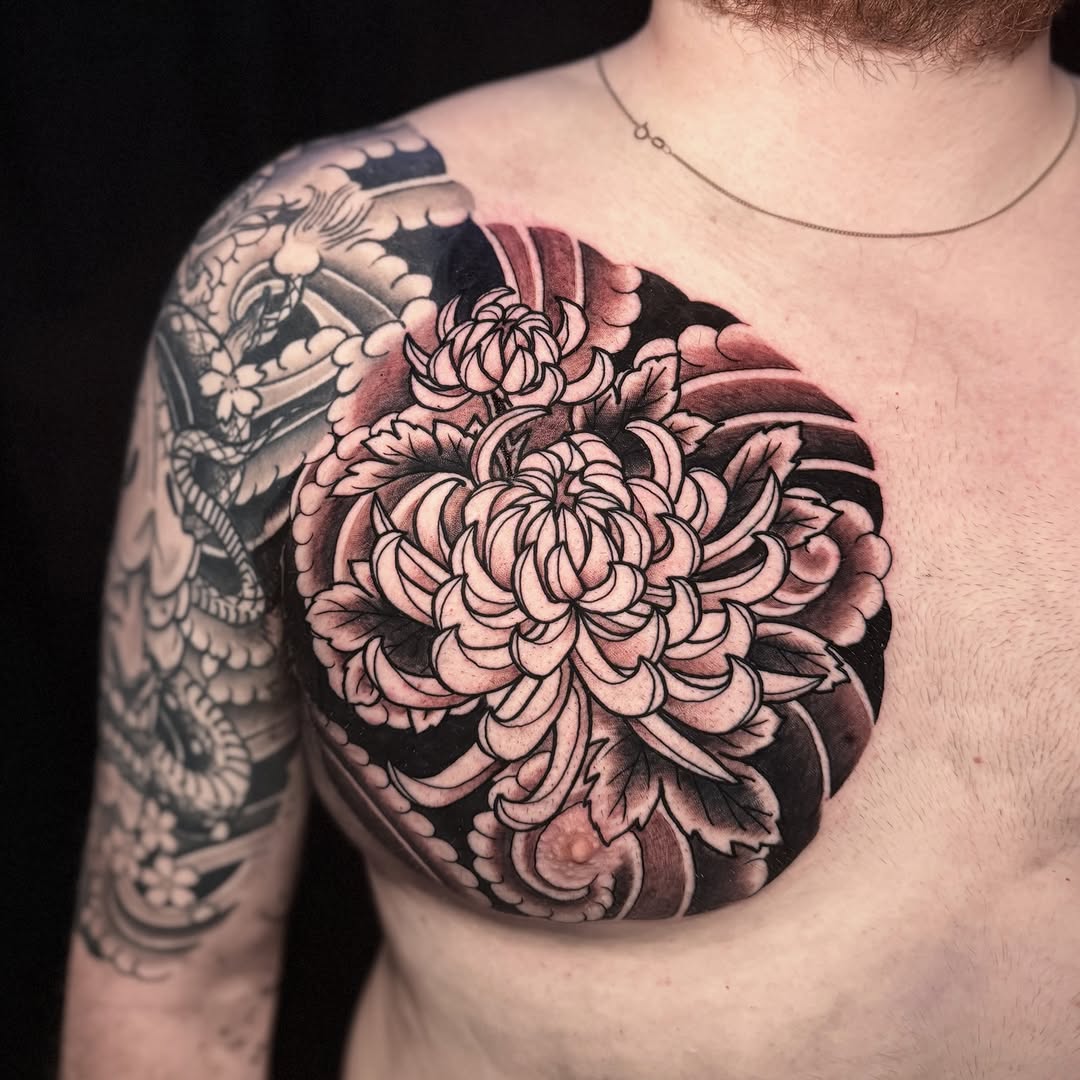 Tattoo by @matttrimbletattoo — japanese_irezumi, black_and_grey