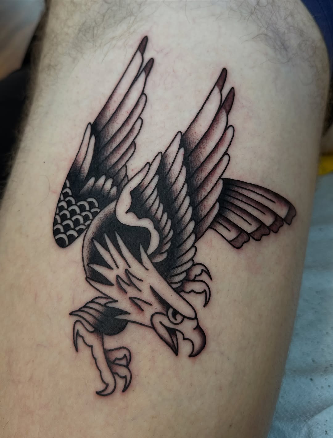 Tattoo by @eggtattooer — american_traditional, black_and_grey