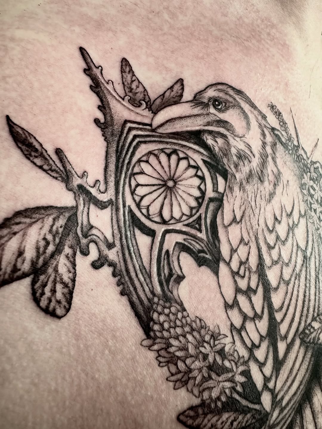 Tattoo by @velvet.briar — black_and_grey, realism