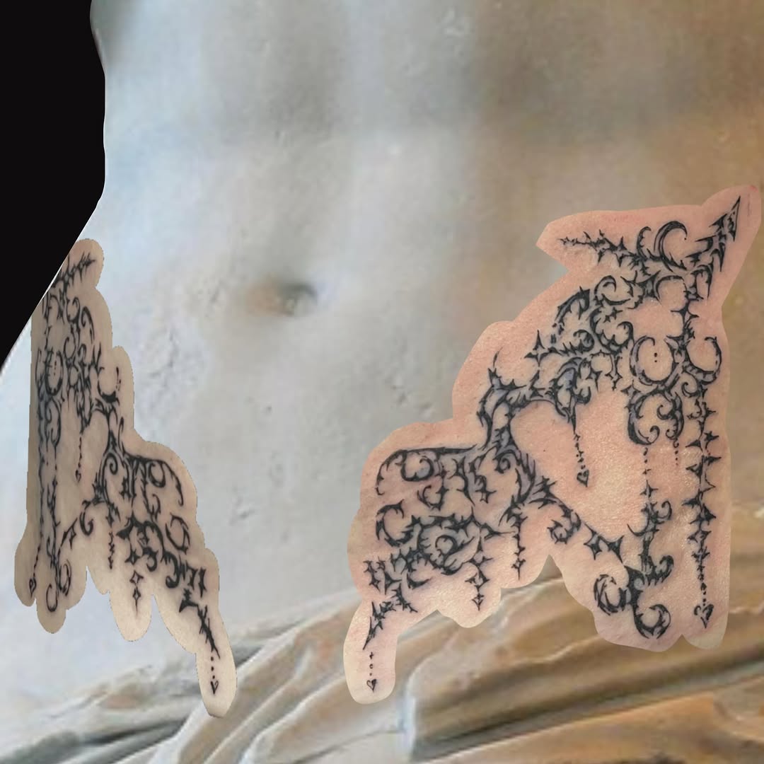 Tattoo by @creaturenomad — blackwork