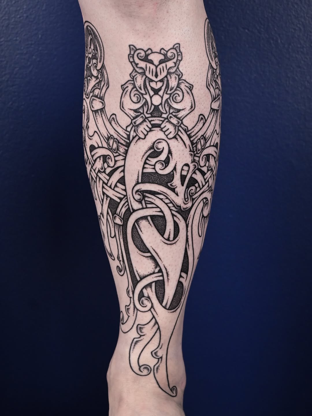 Tattoo by @kintyreink — blackwork, geometric