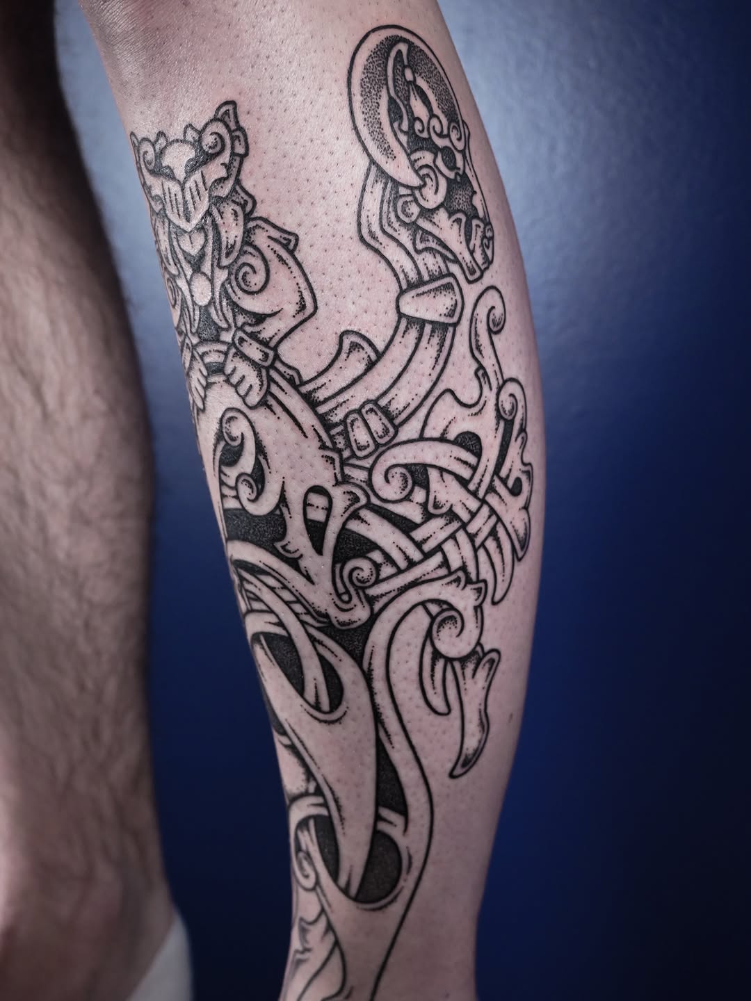 Tattoo by @kintyreink — blackwork, geometric