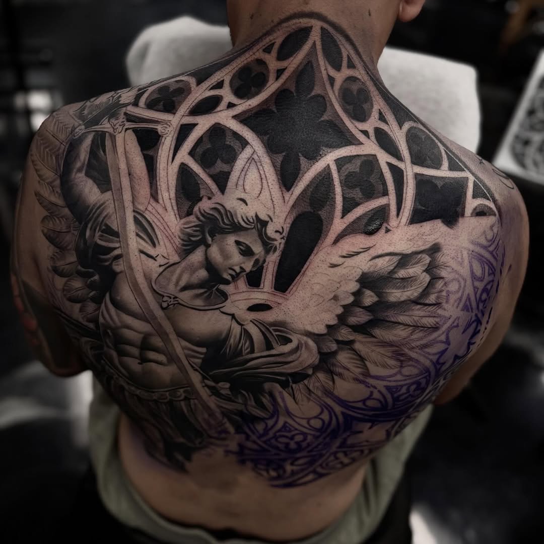 Tattoo by @angel_damiangg β realism, black_and_grey