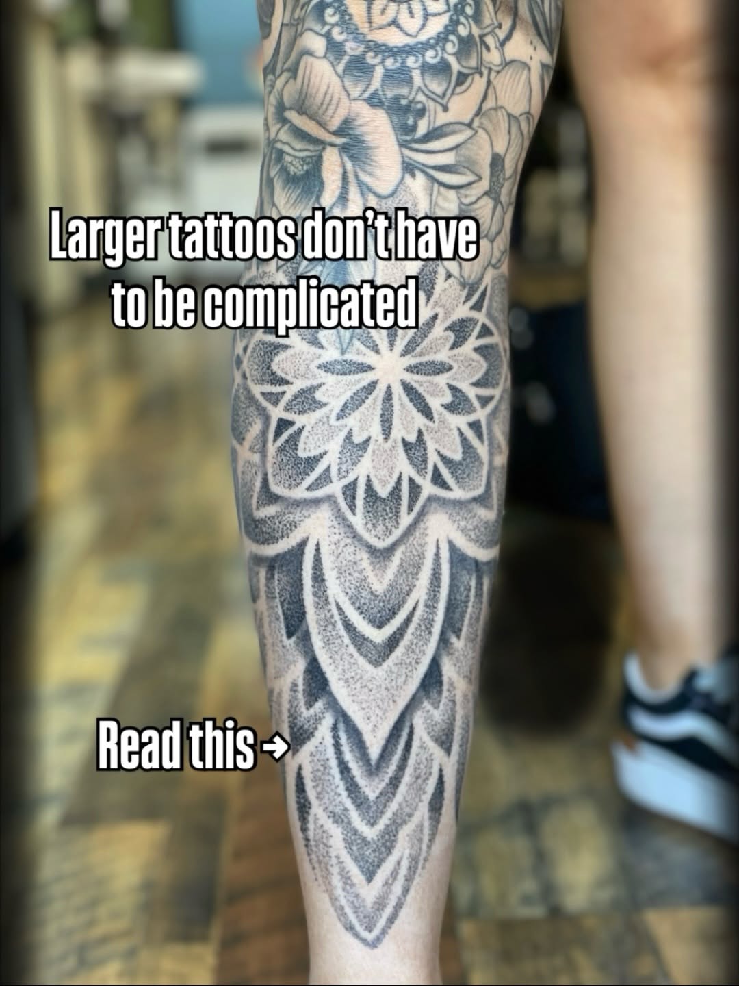 Tattoo by @chrisreedtattoos β dotwork, geometric