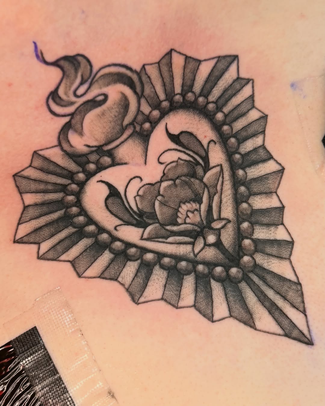 Tattoo by @radrattyripper — black_and_grey, dotwork
